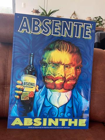 Metalen reclame paneel Absinthe disponible aux enchères