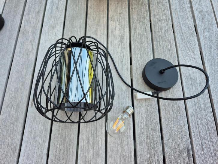 EGLO hanglamp FLORESTA, Huis en Inrichting, Lampen | Hanglampen, Zo goed als nieuw, 50 tot 75 cm, Glas, Metaal, Ophalen of Verzenden