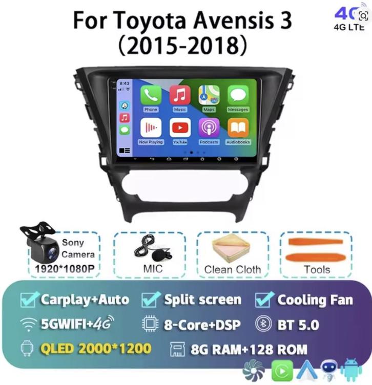 Toyota wireless Android Auto / CarPlay double DIN, Auto diversen, Autoradio's, Nieuw, Ophalen of Verzenden