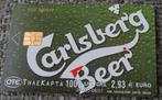 Carlsberg Beer: oude telefoonkaart, Collections, Marques de bière, Autres marques, Autres types, Utilisé, Enlèvement ou Envoi