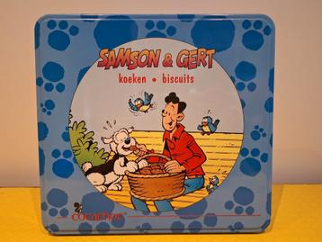 Boîte à biscuits en étain Samson & Gert