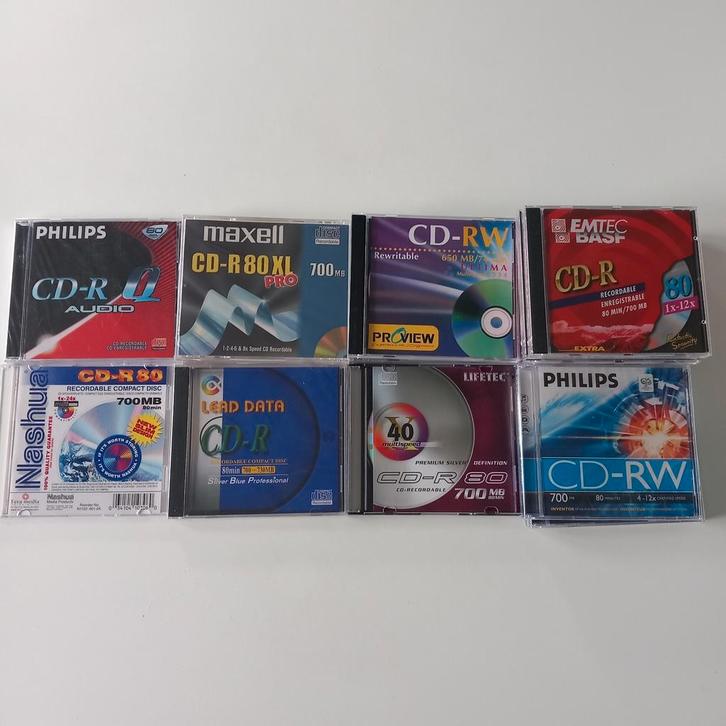 DVD-RW en CD-RW en CD-R verschillende merken, Computers en Software, Beschrijfbare discs, Nieuw, Cd, Ophalen