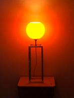 Grote tafellamp uit de jaren 70, Huis en Inrichting, Lampen | Tafellampen, Ophalen of Verzenden, Zo goed als nieuw, Glas, 1970s