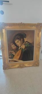 olie schilderij op doek met  barok kader en gesigneerd, Antiek en Kunst, Ophalen