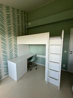 Lit mezzanine Ikea avec bureau + matelas de qualité, Hoogslaper, Zo goed als nieuw, Ophalen