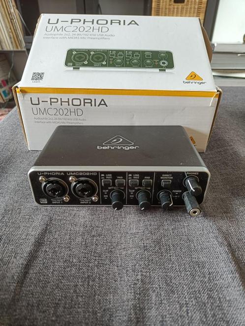 Behringer U-Phoria UMC202HD interface, Audio, Tv en Foto, Professionele apparaten, Zo goed als nieuw, Audio, Ophalen of Verzenden