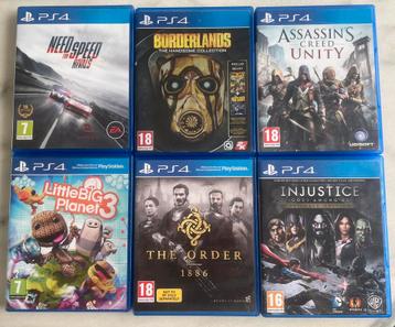 Jeux PS4 CIB NFS, Borderlands, Unity, LB 3, Order, Injustice