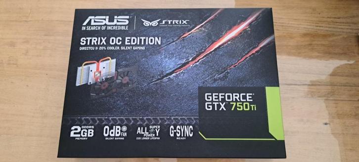 Asus GeForce GTX 750 Ti Strix OC-editie 2 GB GDDR5, Computers en Software, Videokaarten, Zo goed als nieuw, Nvidia, PCI-Express 3.0
