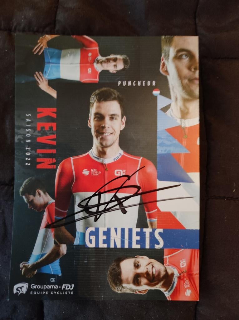 Carte vélo signée Kevin Enjoys, Enlèvement ou Envoi, Comme neuf