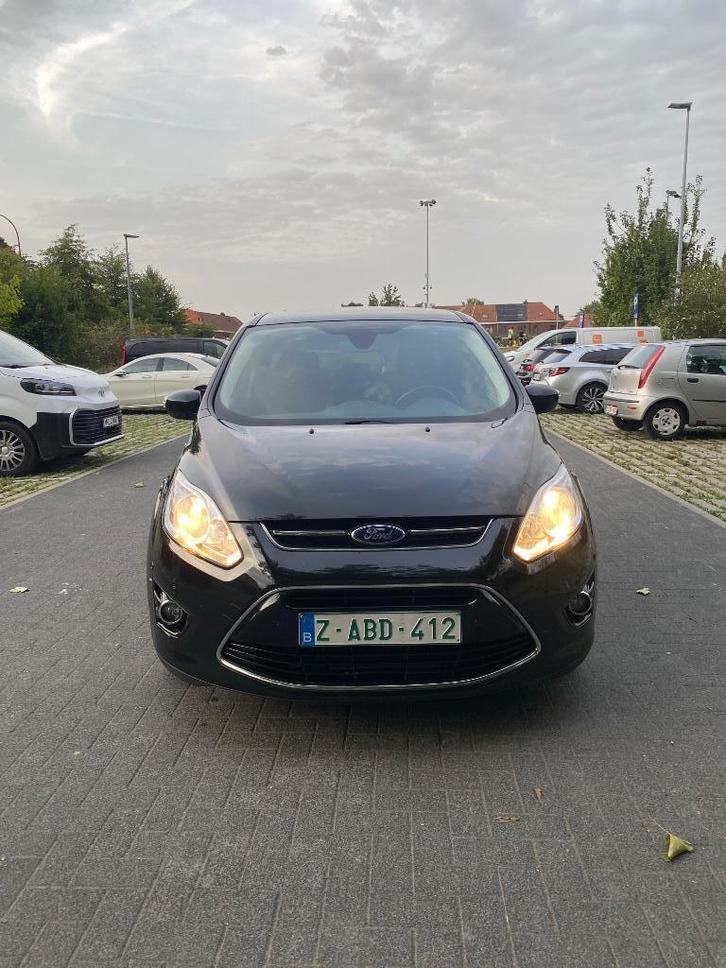 Ford C‐Max 1.0 ecoboost  2015, Auto's, Ford, Particulier, C-Max, Benzine, Euro 6, 5 deurs, Handgeschakeld, Zwart, Zwart, Leder