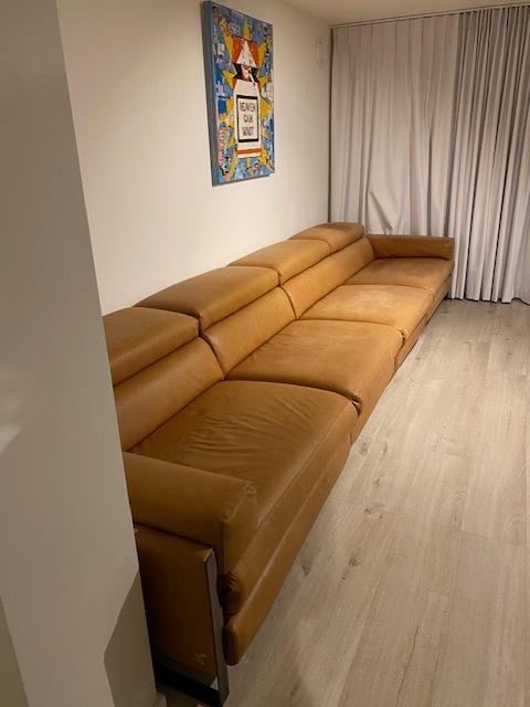 4 zits motorische zetel, Huis en Inrichting, Zetels | Complete zithoeken, Gebruikt, Leer, Ophalen