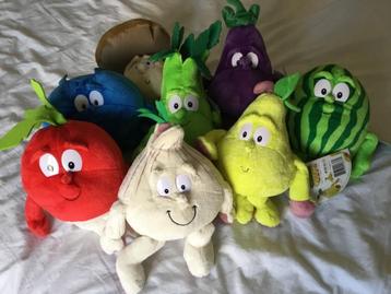 Peluches fruits et légumes 