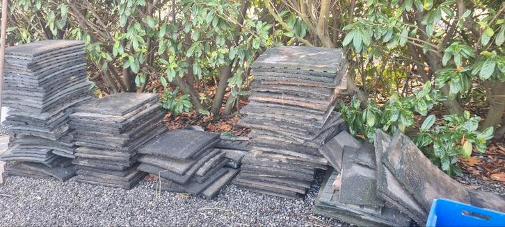 100 terrastegels rubber, Tuin en Terras, Tegels en Klinkers, Gebruikt, Terrastegels, Rubber, Ophalen