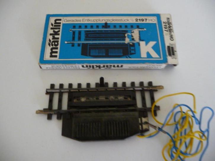 2197 MARKLIN HO 1 x Ontkoppelrail K, Hobby en Vrije tijd, Modeltreinen | H0, Zo goed als nieuw, Rails, Wisselstroom, Märklin, Analoog