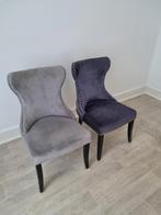 2 Chaises gris et bleu à donner, Maison & Meubles, Chaises, Enlèvement ou Envoi, Bleu