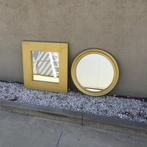 2 Goudkleurige spiegels, Ophalen, Gebruikt, Overige vormen