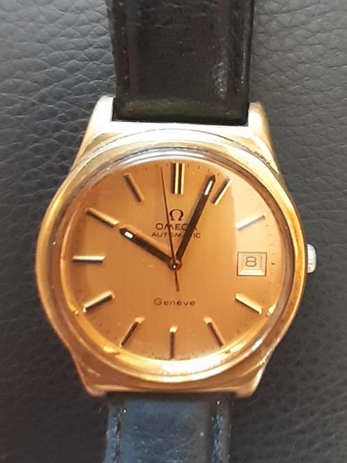 Montre Omega Genève, Handtassen en Accessoires, Horloges | Antiek, Polshorloge, Omega, Goud, 1930 tot 1960, Met bandje, Verguld