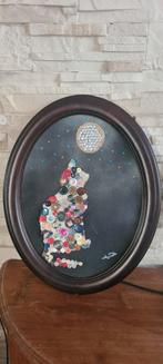 Ovale kader met poes decoratie, Huis en Inrichting, Woonaccessoires | Lijsten, Ophalen