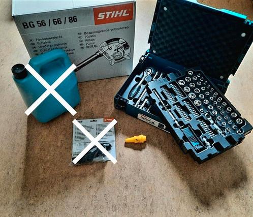 Stihl bladblazer + makita gereedschapset beide Splinternieuw, Doe-het-zelf en Bouw, Gereedschap | Handgereedschap, Nieuw, Ophalen