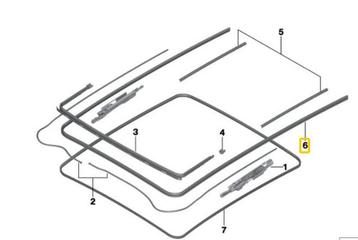 Panorama schuifdak pakking BMW X3 / X5 / X7 serie G01 F97 G0 beschikbaar voor biedingen