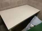 Zeer sterke rechthoekige tafel (ijzer/hout, 145x80cm), Huis en Inrichting, Tafels | Eettafels, Ophalen, Gebruikt, 100 tot 150 cm