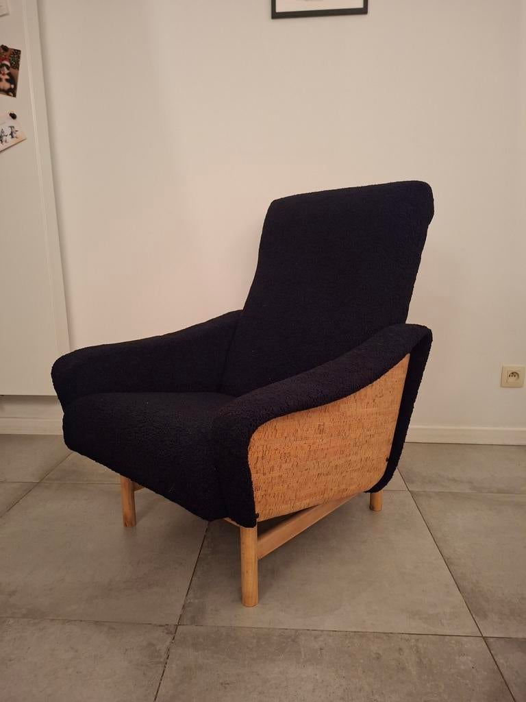 Vintage zetel, Huis en Inrichting, Fauteuils, Stof, Ophalen