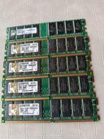 Ram geheugen Kingston 512 MB (5stuks), Informatique & Logiciels, Mémoire RAM, Enlèvement ou Envoi, 400 MHz, Comme neuf, DDR