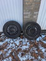 Deux. Jantes en tôle avec pneus usés. 5x112 215/55/16, Enlèvement, Pneu(s)