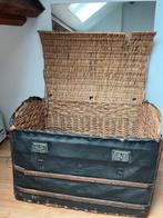 Antieke rieten koffer, Antiek en Kunst, Ophalen