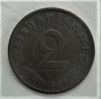 Duitsland 2 Reichspfennig 1936 F Zeer mooi stuk KM# 90, Duitsland, Losse munt, Verzenden