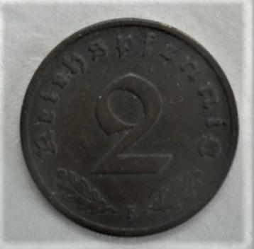 Duitsland 2 Reichspfennig 1936 F Zeer mooi stuk KM# 90