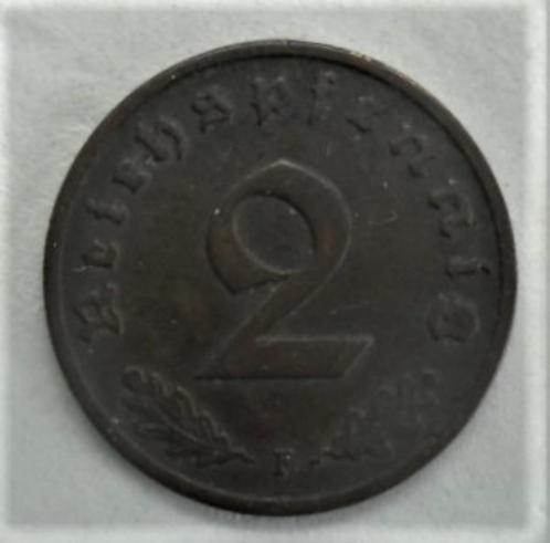 Duitsland 2 Reichspfennig 1936 F Zeer mooi stuk KM# 90, Postzegels en Munten, Munten | Europa | Niet-Euromunten, Losse munt, Duitsland