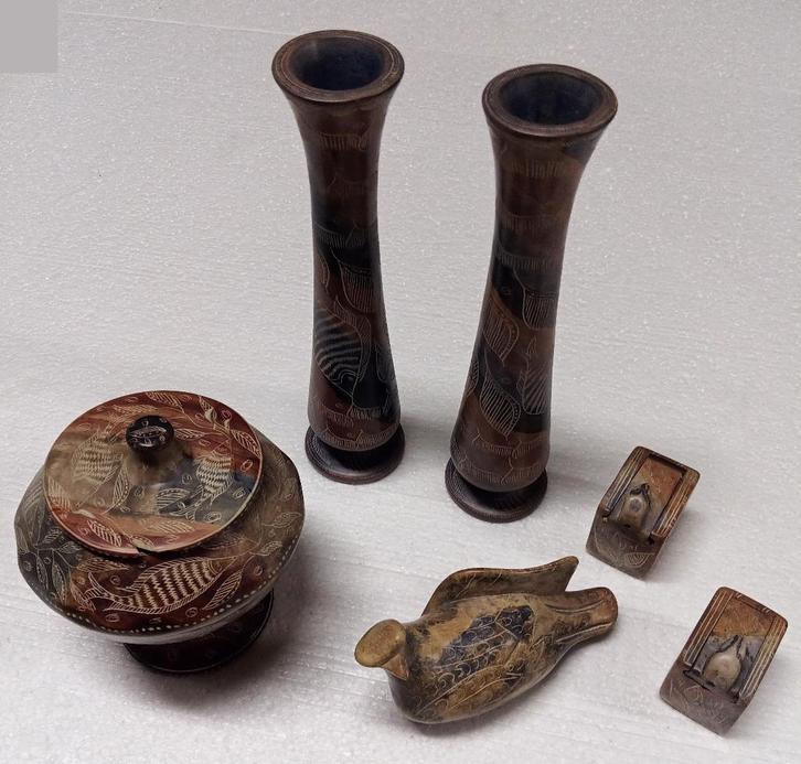 kunstvoorwerpen uit Kenia - 6 stuks, Antiek en Kunst, Kunst | Niet-Westerse kunst, Ophalen