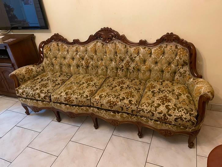 Salon  Louis XV – 1 Canapé + 1fauteuils1 chaise assortis, Maison & Meubles, Canapés | Sofas & Chaises Longues, Comme neuf, Bois