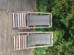 Strandzetels, Tuin en Terras, Tuinstoelen, Ophalen, Gebruikt, Hout, Stapelbaar
