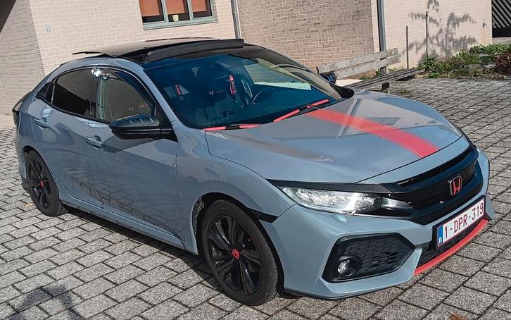 Mooie honda civic 1.0 v-tec, bwj 2019, 112.800km, Autos, Honda, Particulier, Civic, Toit ouvrant, Sièges chauffants, Attache-remorque
