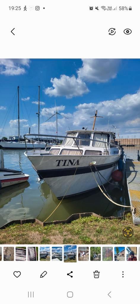Motorboot Beachcraft, Watersport en Boten, Motorboten en Motorjachten, Gebruikt, Staal, 9 tot 12 meter, Diesel, Binnenboordmotor