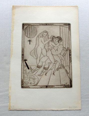 Clara Tice 1926 Z/W ets 'Confession' (Adv. King Pausole) num, Envoi