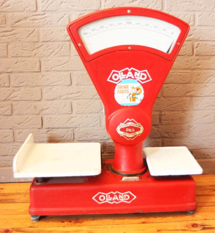 Vintage Weegschaal / Olland, Pastoors & Schoonhoven Brussels, Electroménager, Balances, Comme neuf, Analogique, Balance de magasin