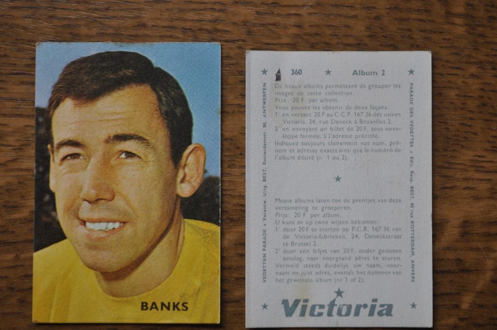 VICTORIA PRENTJE VOETBALLER GORDON BANKS, Ophalen of Verzenden, Gebruikt, Plaatje
