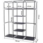 Kleerkast in stof, Huis en Inrichting, Overige materialen, Minder dan 50 cm, Gebruikt, 100 tot 150 cm
