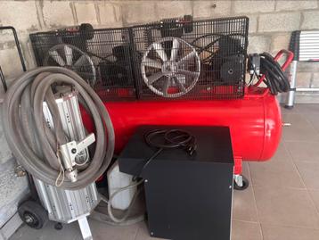 Gom-Zandstraalmachine + IBIX met droger Fiac + compressor beschikbaar voor biedingen