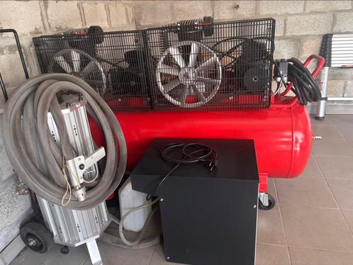 Gom-Zandstraalmachine + IBIX met droger Fiac + compressor, Doe-het-zelf en Bouw, Gereedschap | Overige machines, Gebruikt, Ophalen