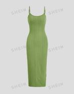 Groene lange jurk, Comme neuf, Vert, Shein, Taille 34 (XS) ou plus petite