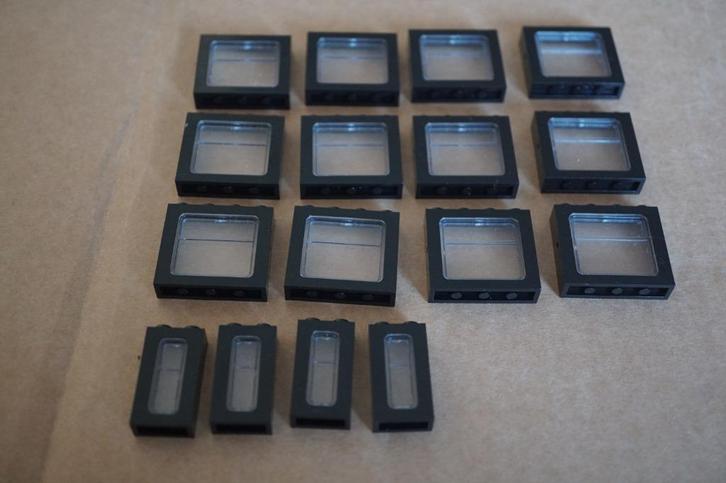 Vintage Lego trein ramen zwart met glas, Kinderen en Baby's, Speelgoed | Duplo en Lego, Gebruikt, Lego, Losse stenen, Verzenden