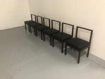 Palissander en skai eetkamerstoelen 1970s Belgie, set van 6  beschikbaar voor biedingen