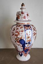 Grote Delfse vaas met imari-decoratie gesigneerd XVIIIe, Ophalen of Verzenden