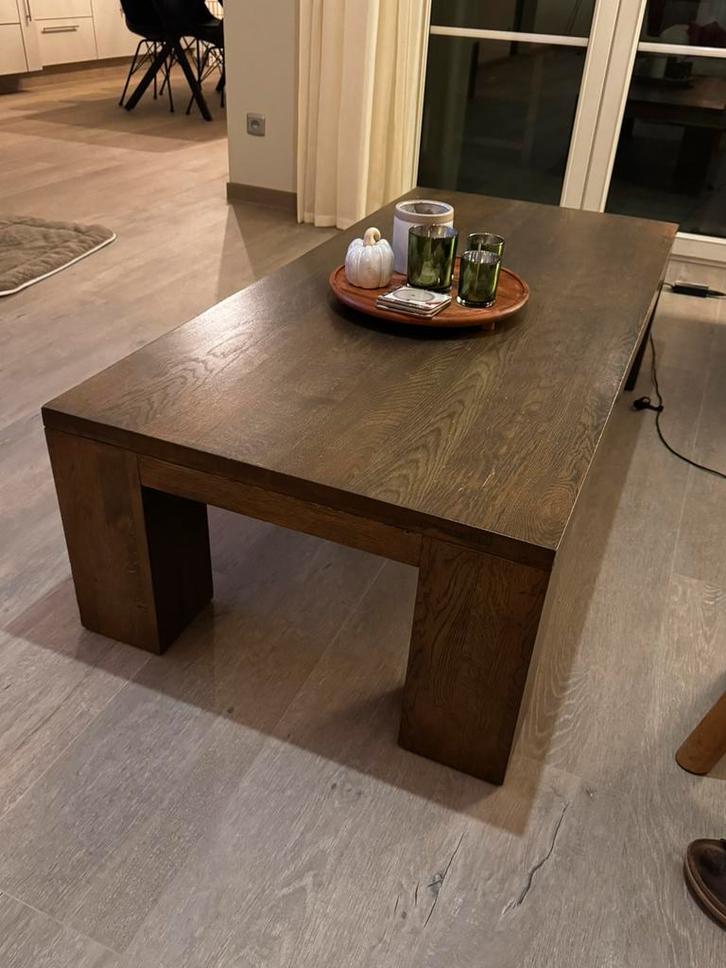 Salon tafel, Huis en Inrichting, Tafels | Sidetables, Gebruikt, 100 tot 150 cm, Eikenhout, Ophalen
