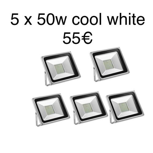 5 stuks 50w led stralers nieuw!, Tuin en Terras, Buitenverlichting, Nieuw, Wandlamp, Aluminium, 50 tot 250 watt, Netvoeding, Waterbestendig