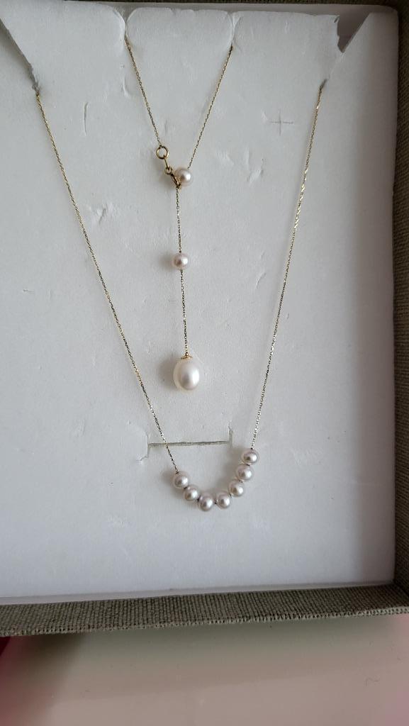 Collier avec perles de culture, Bijoux, Sacs & Beauté, Colliers, Neuf, Or, Enlèvement ou Envoi